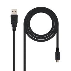 Cable USB 2.0 Nanocable 10.01.0500/ USB Macho - MicroUSB Macho/ 80cm/ Negro - Imagen 1