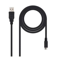 Cable USB 2.0 Nanocable 10.01.0501/ USB Macho - MicroUSB Macho/ 1.8m/ Negro - Imagen 1