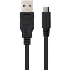 Cable USB 2.0 Nanocable 10.01.0501/ USB Macho - MicroUSB Macho/ 1.8m/ Negro - Imagen 2