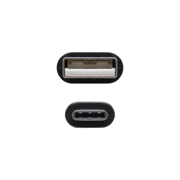 Cable USB 2.0 Nanocable 10.01.2102/ USB Tipo-C Macho - USB Macho/ 2m/ Negro - Imagen 3