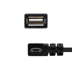 Cable USB 2.0 Nanocable 10.01.3600/ MicroUSB Macho - USB Hembra/ 15cm/ Negro - Imagen 2