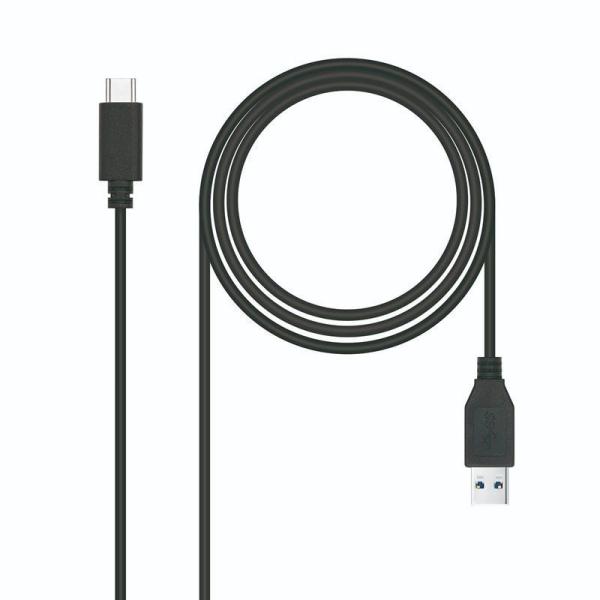 Cable USB 3.1 Nanocable 10.01.4001-L150/ USB Tipo-C Macho - USB Macho/ 1.5m/ Negro - Imagen 1