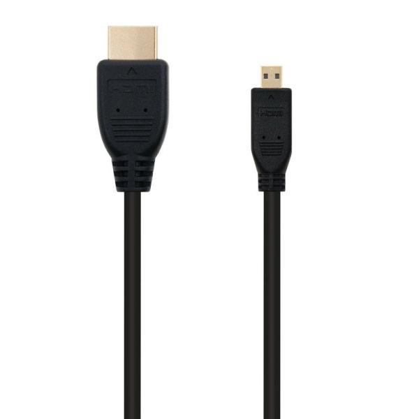 Cable Micro HDMI Nanocable 10.15.3502/ HDMI Macho - Micro HDMI Macho/ 1.8m/ Negro - Imagen 1