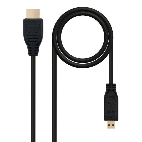 Cable Micro HDMI Nanocable 10.15.3502/ HDMI Macho - Micro HDMI Macho/ 1.8m/ Negro - Imagen 2