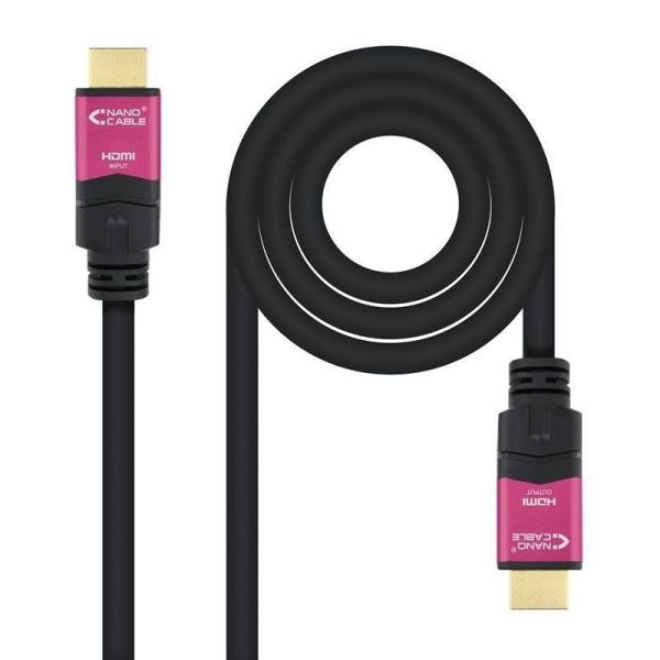 Cable HDMI 2.0 4K Nanocable 10.15.3720/ HDMI Macho - HDMI Macho/ 20m/ Negro - Imagen 1