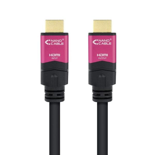 Cable HDMI 2.0 4K Nanocable 10.15.3725/ HDMI Macho - HDMI Macho/ 25m/ Negro - Imagen 2