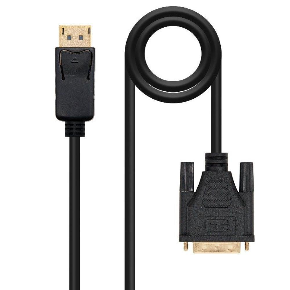 Cable Displayport Nanocable 10.15.4502/ Displayport Macho - DVI Macho/ 2m/ Negro - Imagen 1