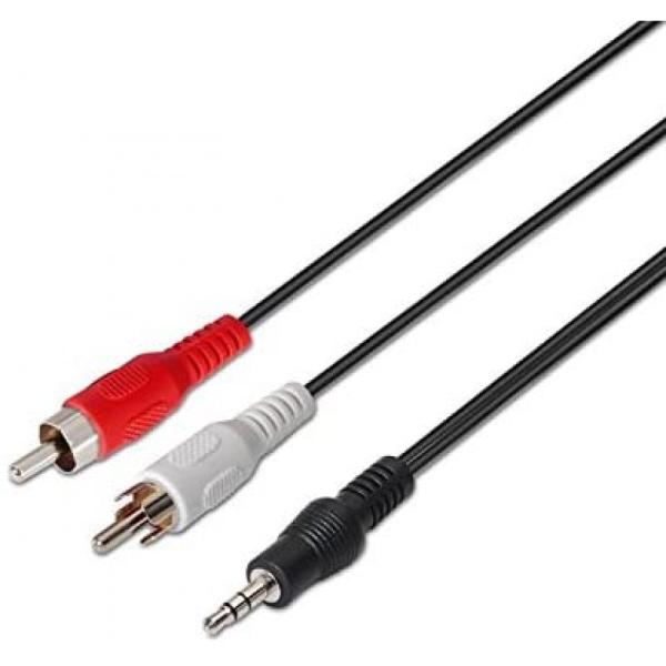 Cable Estéreo Nanocable 10.24.0310/ Jack 3.5 Macho - 2x RCA Macho/ 10m/ Negro - Imagen 4