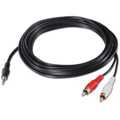 Cable Estéreo Nanocable 10.24.0310/ Jack 3.5 Macho - 2x RCA Macho/ 10m/ Negro - Imagen 5
