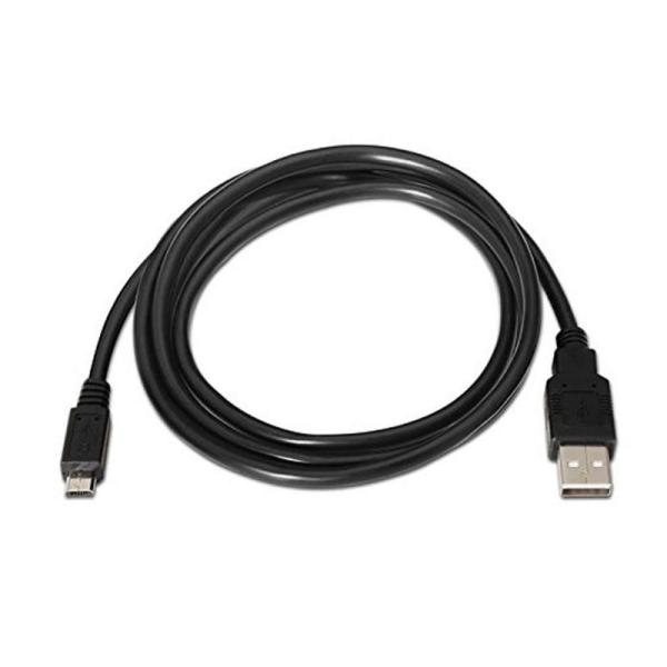 Cable USB 2.0 Nanocable 10.01.0503/ USB Macho - MicroUSB Macho/ 3m/ Negro - Imagen 1