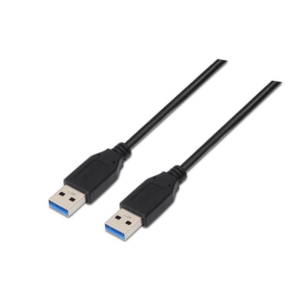 Cable USB 3.0 Nanocable 10.01.1002-BK/ USB Macho - USB Macho/ 2m/ Negro - Imagen 1