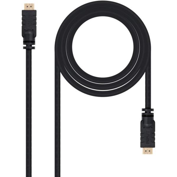 Cable HDMI 1.4 Nanocable 10.15.1820/ HDMI Macho - HDMI Macho/ 20m/ Negro - Imagen 2