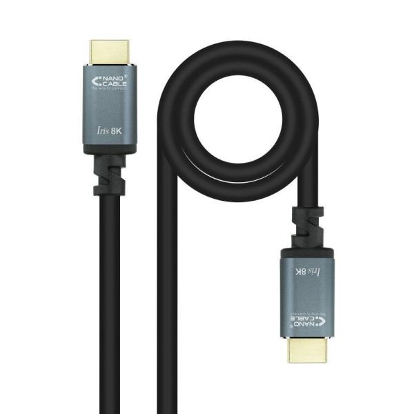 Cable HDMI 2.1 8K Nanocable 10.15.8001/ HDMI Macho - HDMI Macho/ 1m/ Negro - Imagen 2