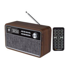 RADIO RETRO SUNSTECH RPBT500WD MADERA - 2*3W RMS - FM - BT 4.2 - RELOJ Y ALARMA - USB/SD/AUX-IN - MP3 - MANDO A DISTANCIA - MICR