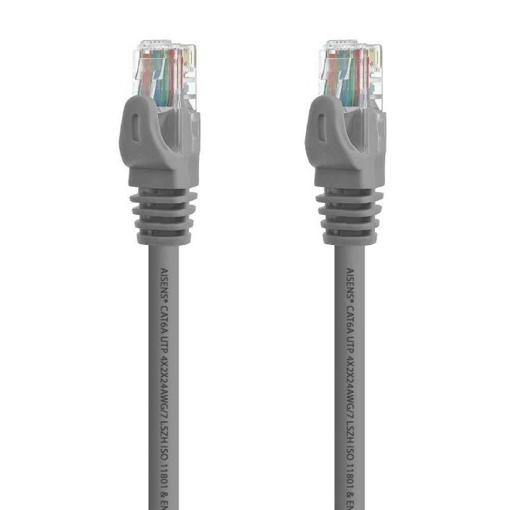 Cable de Red RJ45 UTP Aisens A145-0324 Cat.6A/ 25cm/ Gris - Imagen 1