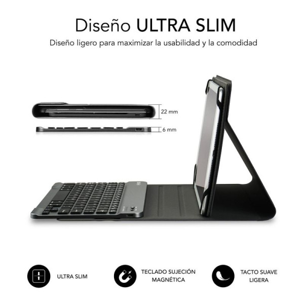 Funda con Teclado Subblim Keytab Pro Bluetooth para Tablets de 10.1'/ Roja - Imagen 2