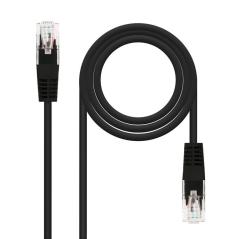 Cable de Red RJ45 UTP Nanocable 10.20.0401-BK/ Cat.6/ 1m/ Negro - Imagen 1