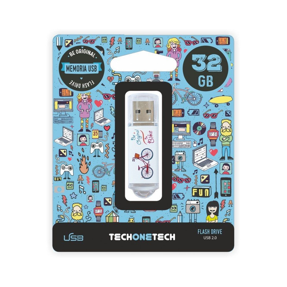 Pendrive 32GB Tech One Tech Be Bike USB 2.0 - Imagen 1