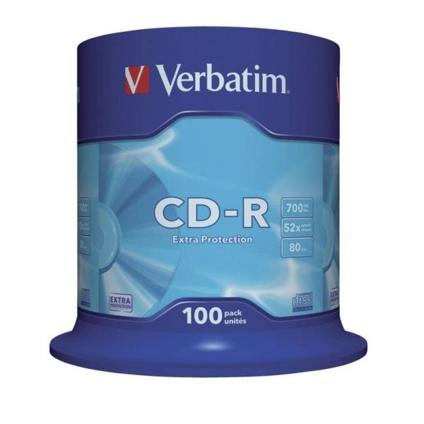 CD-R Verbatim Datalife 52X/ Tarrina-100uds - Imagen 1