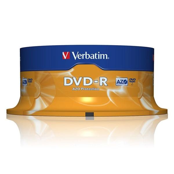 DVD-R Verbatim Advanced AZO 16X/ Tarrina-25uds - Imagen 1