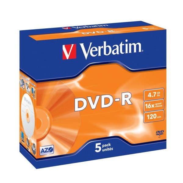 DVD-R Verbatim Advanced AZO 16X/ Caja-5uds - Imagen 2
