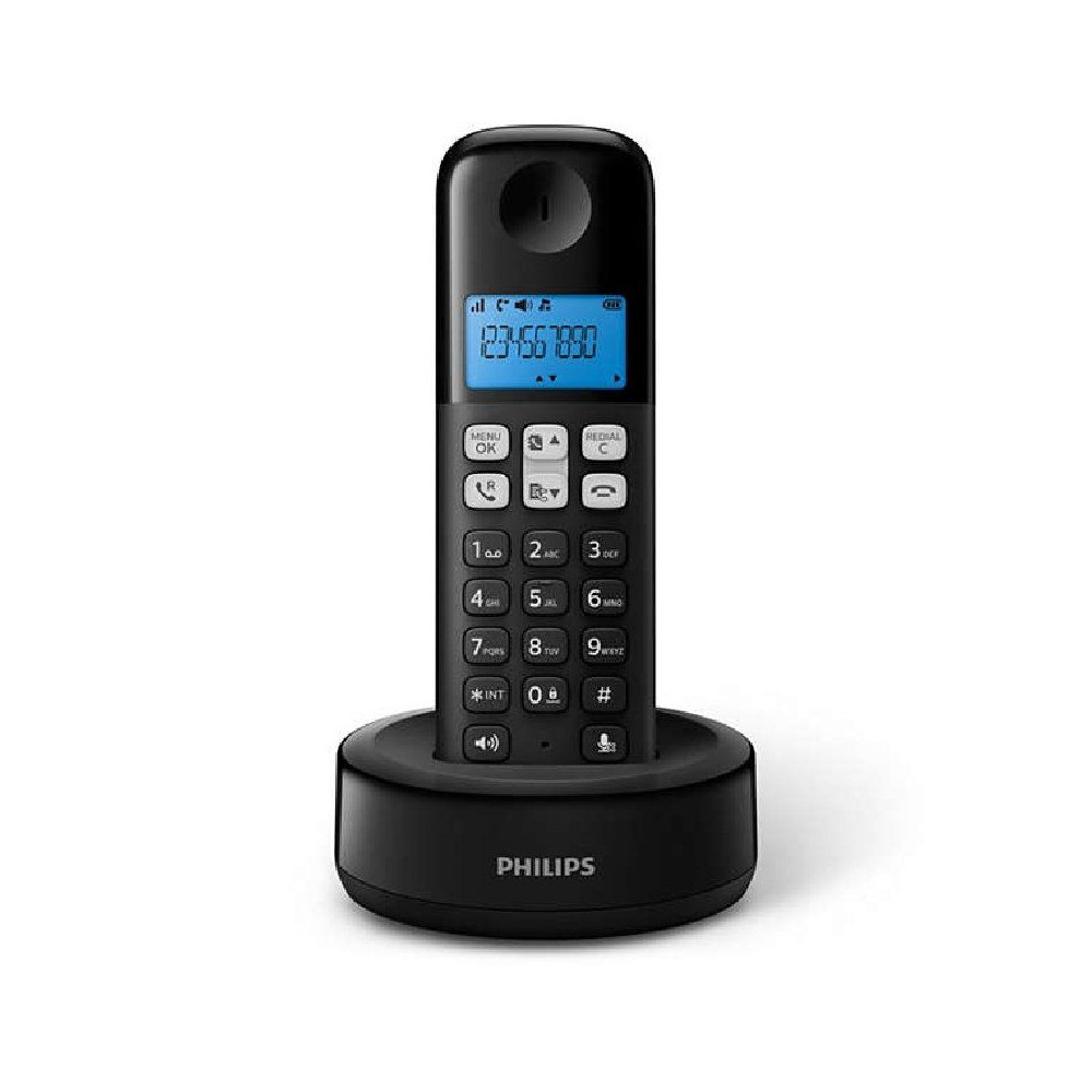 Teléfono Inalámbrico Philips D1611B/34/ Negro - Imagen 1