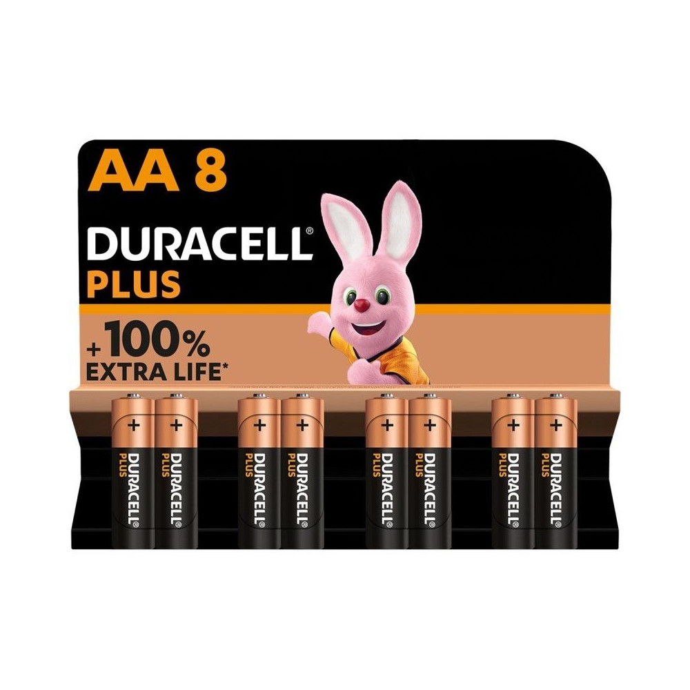 Pack de 8 Pilas AA Duracell Plus Extra Life LR6-MN1500AA8/ 1.5V/ Alcalinas - Imagen 1
