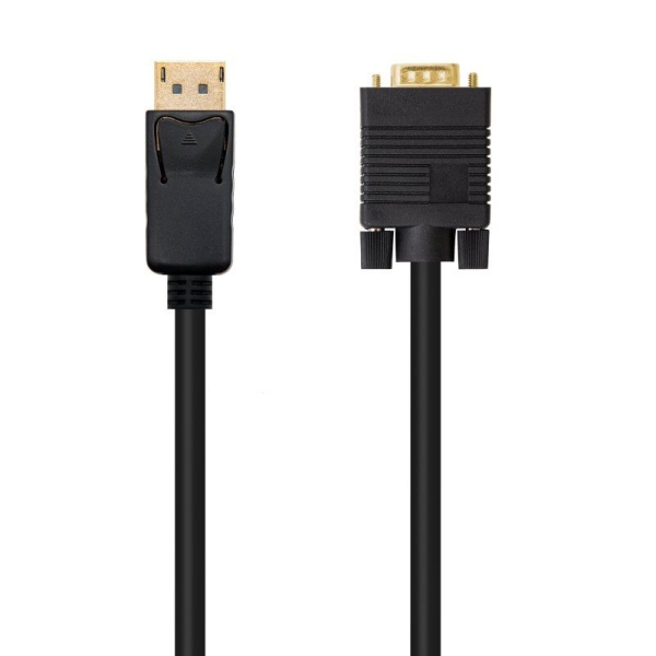 Cable Conversor Nanocable 10.15.4401/ Displayport Macho - VGA Macho/ 1m/ Negro - Imagen 1