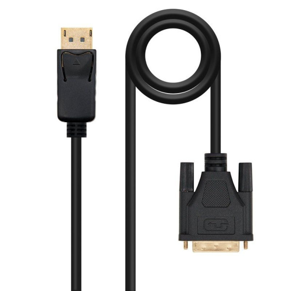 Cable Conversor Nanocable 10.15.4501/ Displayport Macho - DVI Macho/ 1m/ Negro - Imagen 2
