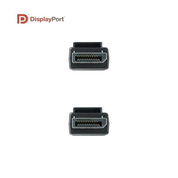 Cable Displayport 1.4 8K Nanocable 10.15.2501-L150/ Displayport Macho - Displayport Macho/ 1.5m/ Certificado/ Negro - Imagen 3