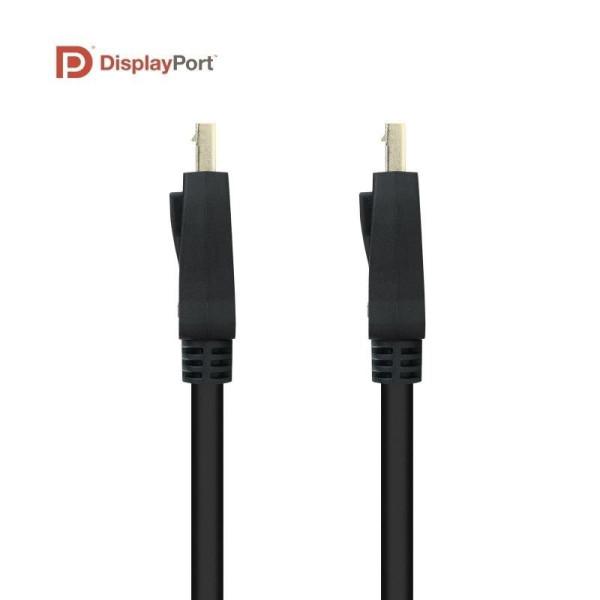Cable Displayport 1.4 8K Nanocable 10.15.2501-L150/ Displayport Macho - Displayport Macho/ 1.5m/ Certificado/ Negro - Imagen 4