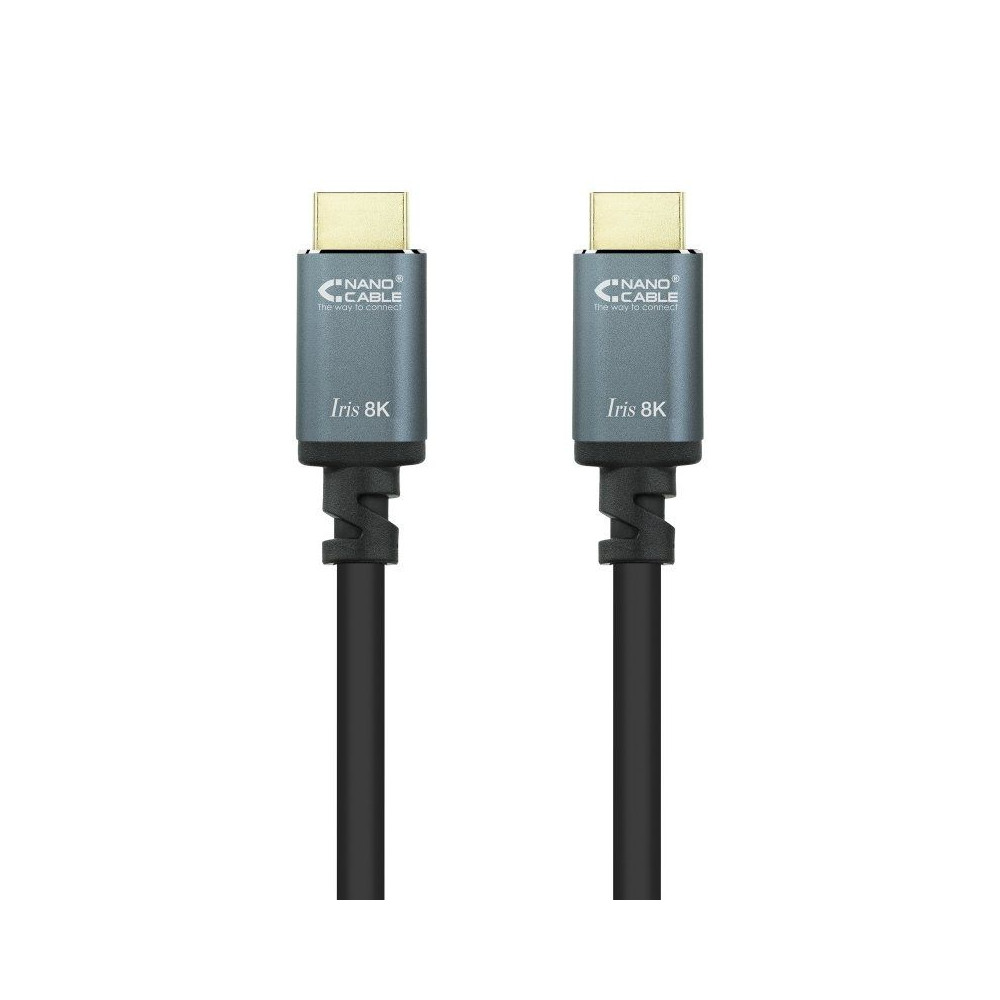 Cable HDMI 2.1 8K Nanocable 10.15.8000/ HDMI Macho - HDMI Macho/ 0.5m/ Negro - Imagen 1