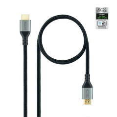 Cable HDMI 2.1 8K Nanocable 10.15.8101/ HDMI Macho - HDMI Macho/ 1m/ Certificado/ Negro - Imagen 2