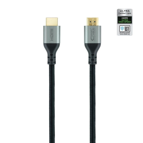 Cable HDMI 2.1 8K Nanocable 10.15.8102/ HDMI Macho - HDMI Macho/ 2m/ Certificado/ Negro - Imagen 1