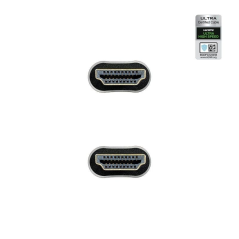 Cable HDMI 2.1 8K Nanocable 10.15.8102/ HDMI Macho - HDMI Macho/ 2m/ Certificado/ Negro - Imagen 3