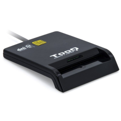 Lector de DNI TooQ TQR-211B/ USB-C/ Negro - Imagen 1