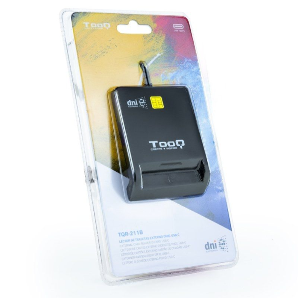 Lector de DNI TooQ TQR-211B/ USB-C/ Negro - Imagen 3