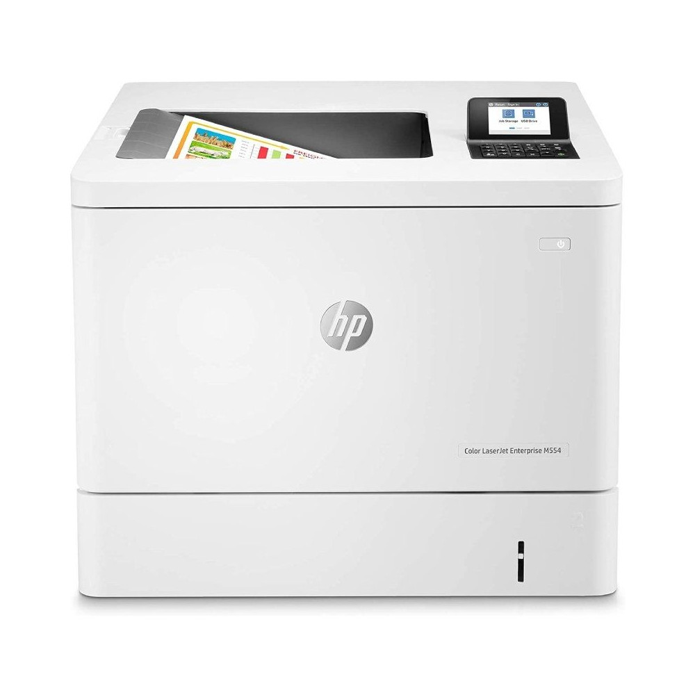 Impresora Láser Color HP LaserJet Enterprise M554DN Dúplex/ Blanca - Imagen 1