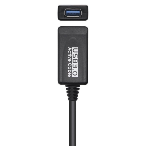 Cable Alargador USB 3.0 Aisens A105-0525/ USB Macho - USB Hembra/ 5m/ Negro - Imagen 2