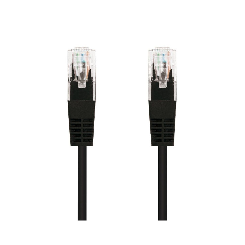 Cable de Red RJ45 UTP Nanocable 10.20.0400-L25-BK Cat.6/ 25cm/ Negro - Imagen 1