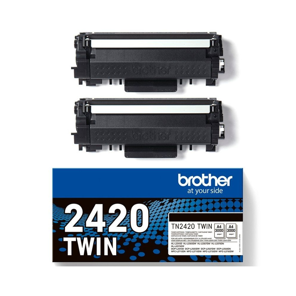 Tóner Original Brother TN2420TWIN Multipack XL Alta Capacidad/ 2x Negro - Imagen 1