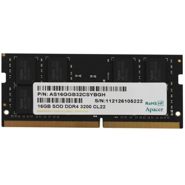 Memoria RAM Apacer ES.16G21.GSH 16GB/ DDR4/ 3200MHz/ 1.2V/ CL22/ SODIMM - Imagen 1