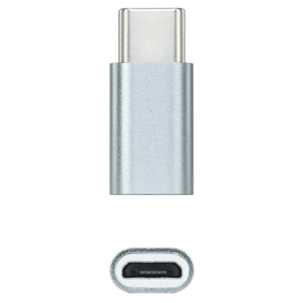 Adaptador Nanocable 10.02.0011/ USB Tipo-C Macho - Micro USB Hembra - Imagen 1