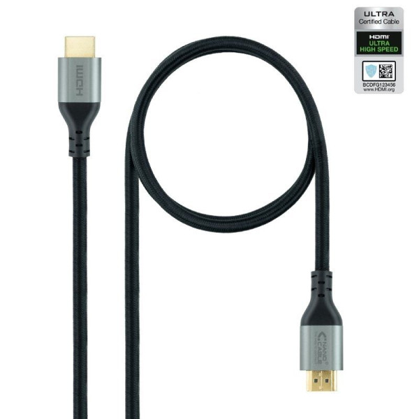 Cable HDMI 2.1 8K Nanocable 10.15.8103/ HDMI Macho - HDMI Macho/ 3m/ Certificado/ Negro - Imagen 1
