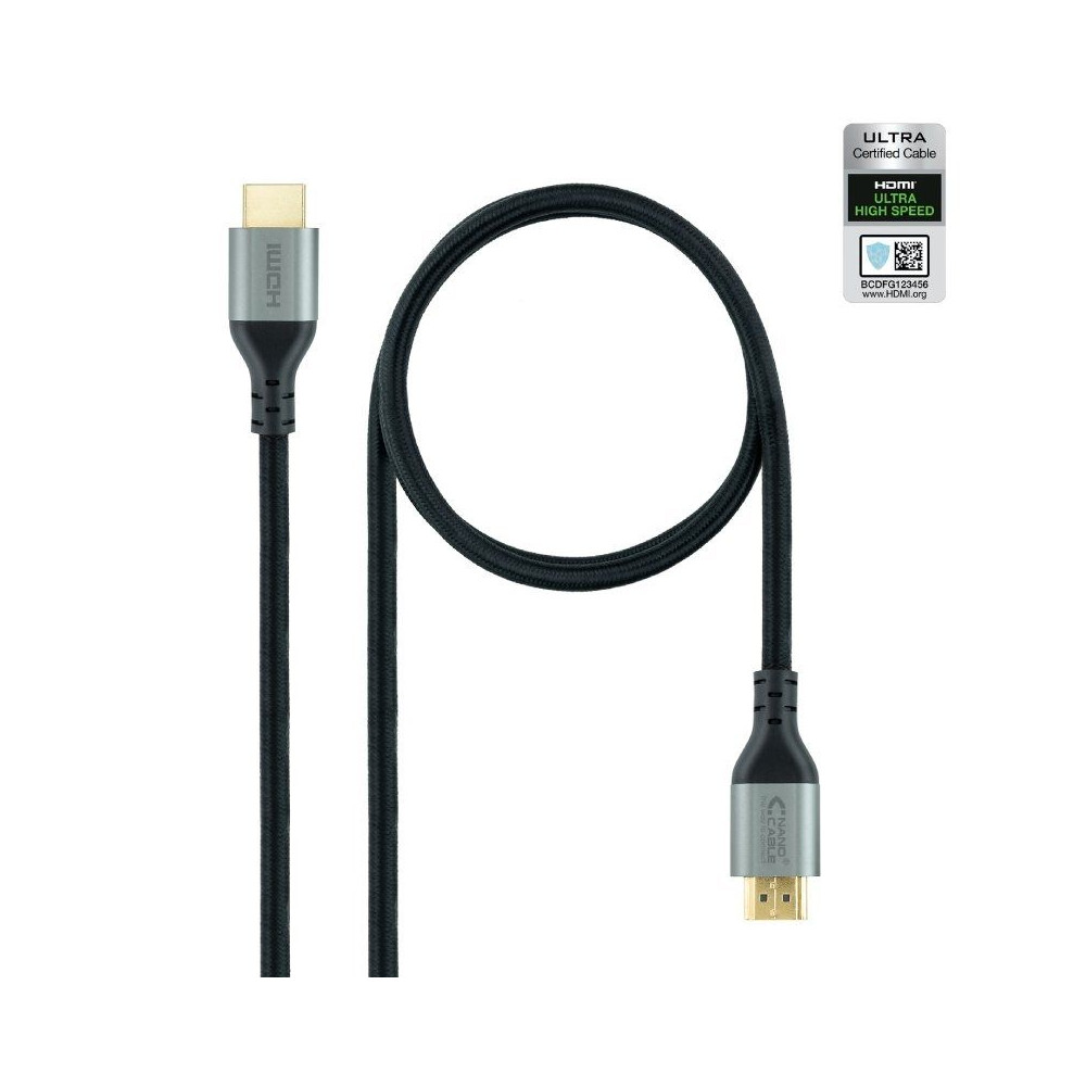 Cable HDMI 2.1 8K Nanocable 10.15.8103/ HDMI Macho - HDMI Macho/ 3m/ Certificado/ Negro - Imagen 1