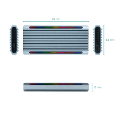 Caja Externa para Disco SSD M.2 NVMe TooQ TQE-2221G/ USB 3.1 Gen2/ Sin tornillos - Imagen 2