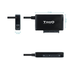 Adaptador para Discos Duros 2.5'/3.5' TooQ TQHDA-02C/ USB Tipo-C Macho - SATA - Imagen 2