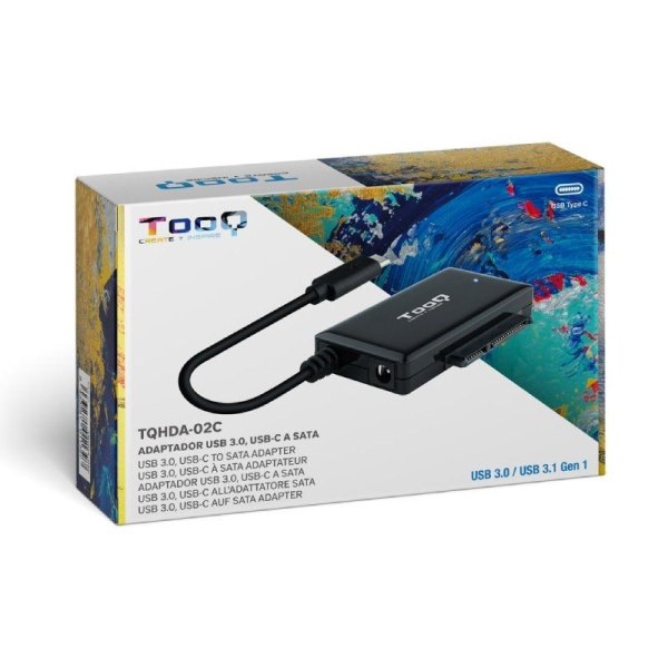 Adaptador para Discos Duros 2.5'/3.5' TooQ TQHDA-02C/ USB Tipo-C Macho - SATA - Imagen 3