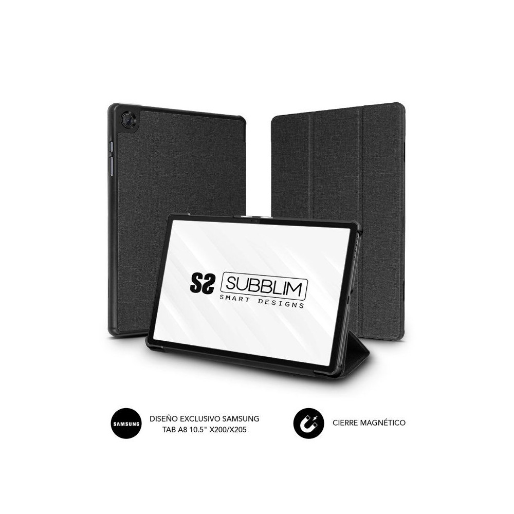 Funda Subblim Shock Case para Tablets Samsung Galaxy Tab A8 X200/X205/ Negra - Imagen 1