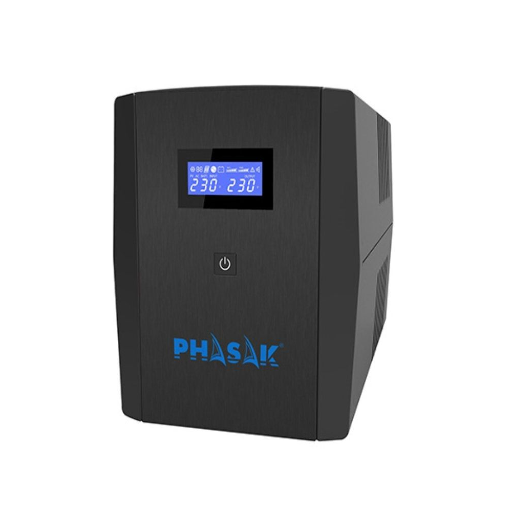 SAI Línea Interactiva Phasak SIRIUS 1560 VA Interactive/ 1560VA-900W/ 4 Salidas/ Formato Torre - Imagen 1